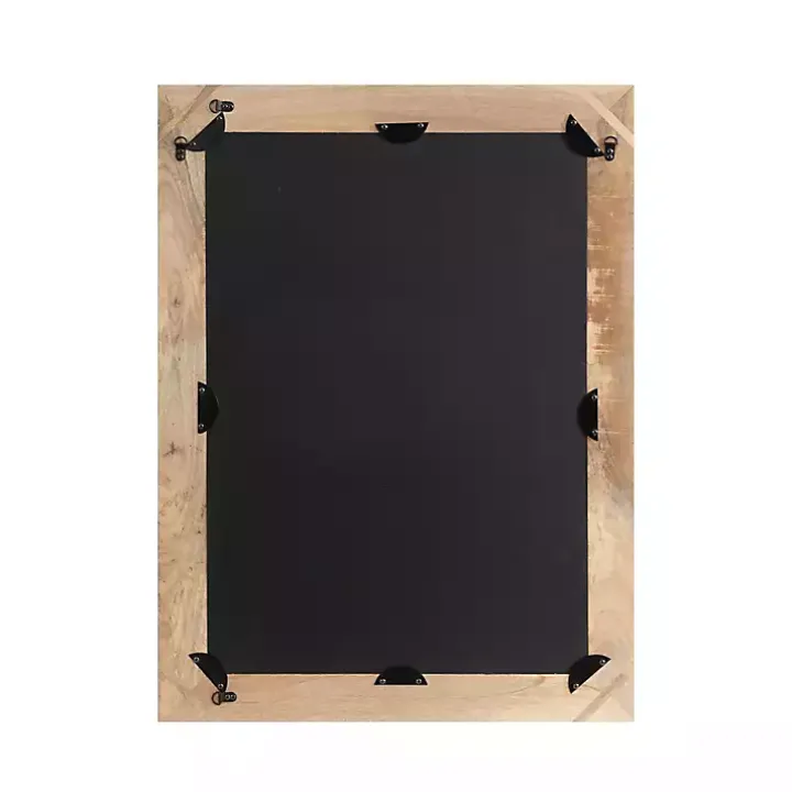 Natural Wood Ornate Carved Wall Mirror