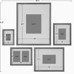 Natural Wood 5-pc. Gallery Wall Picture Frame Set