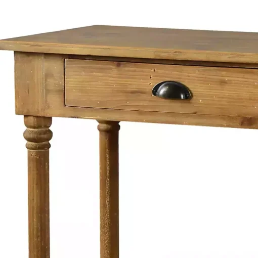 Natural Wooden 2-Drawer Console Table