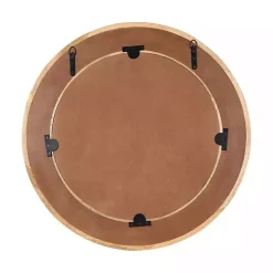 Natural Woodgrain Round Wall Mirror