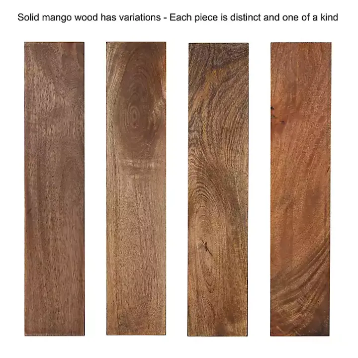 Natural Woodgrain Round Wall Mirror