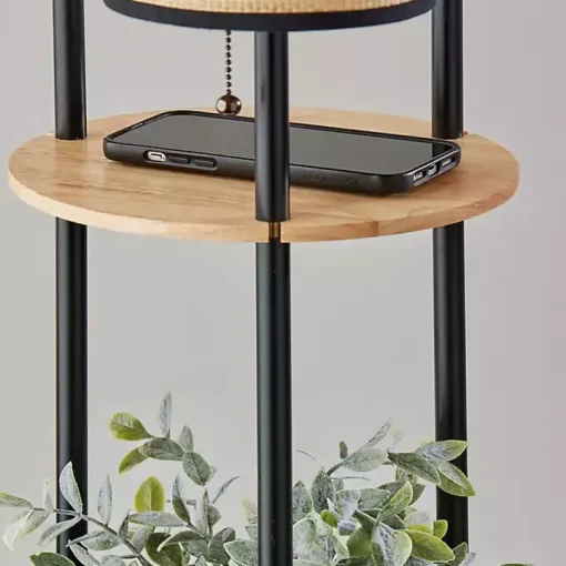 Natural Woven Shade Trio Rowan Floor Lamp