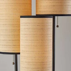 Natural Woven Shade Trio Rowan Floor Lamp