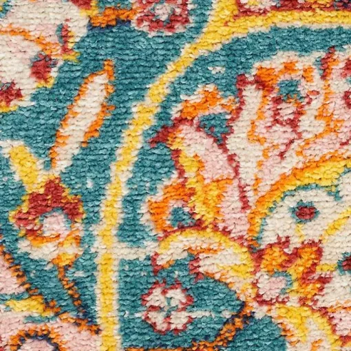 Navy & Multi Floral Medallion Area Rug, 5x7