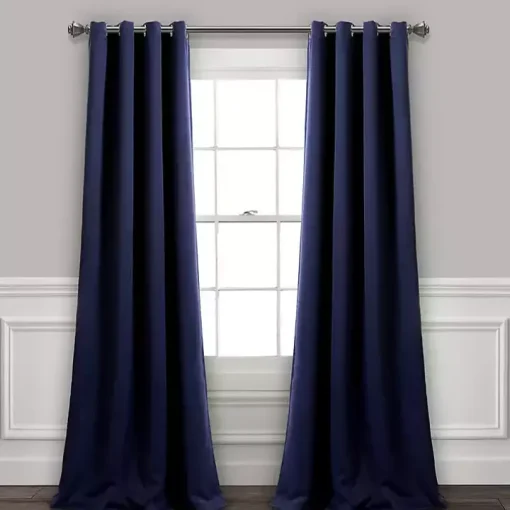Navy Blackout Curtain Panel Set, 108 in.