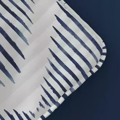 Navy Diamond Line Reversible 3-pc. Queen Quilt Set