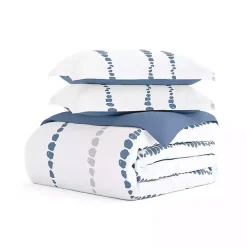 Navy Dots Reversible 3-pc. King Duvet Cover Set