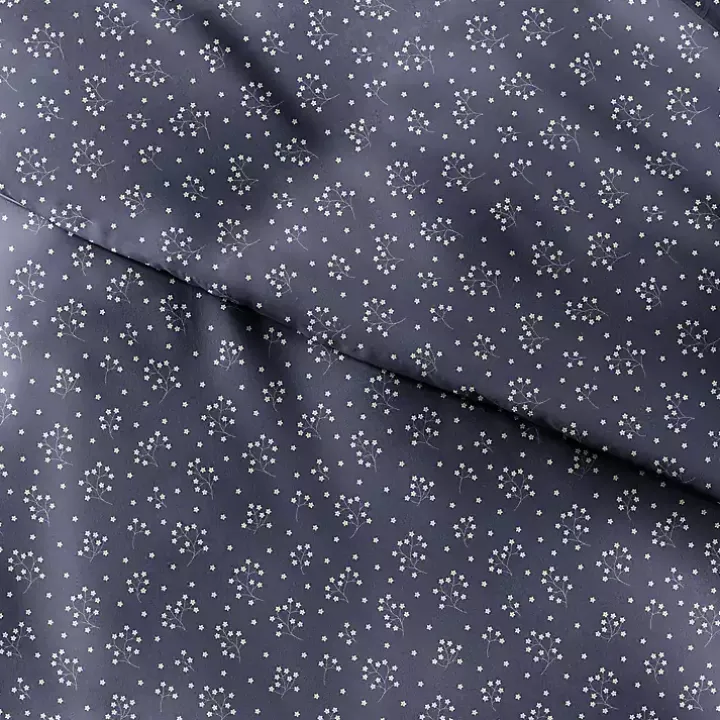 Navy Elegant Floral 2-pc. Twin Duvet Cover Set