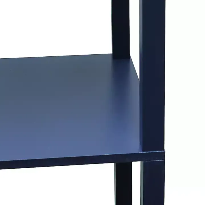 Navy Etagere Shelf Charging Floor Lamp