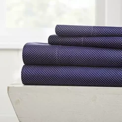 Navy Hearts 4-pc. Full Sheet Set