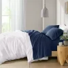 Navy Peached Percale 4-pc. King Sheet Set