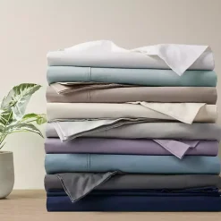 Navy Peached Percale 4-pc. King Sheet Set