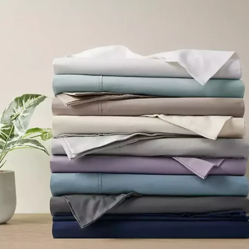 Navy Peached Percale 4-pc. King Sheet Set
