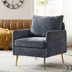 Navy Penny Upholstered Accent Chair