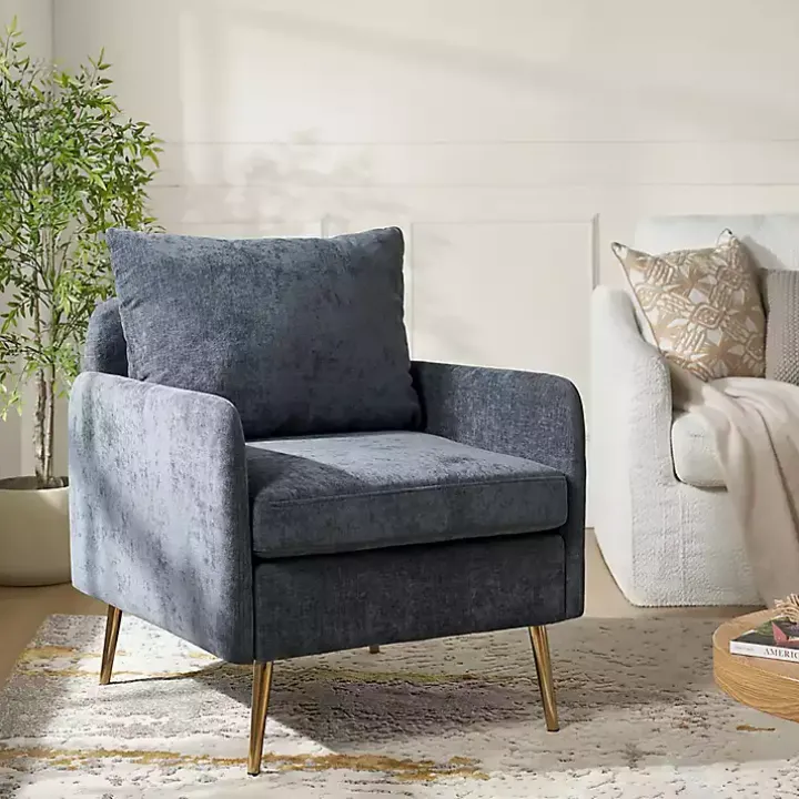 Navy Penny Upholstered Accent Chair
