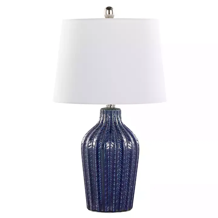 Navy Rockwell Table Lamps, Set of 2