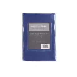 Navy Satin King 2-pc. Pillow Case Set