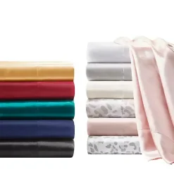 Navy Satin King 2-pc. Pillow Case Set