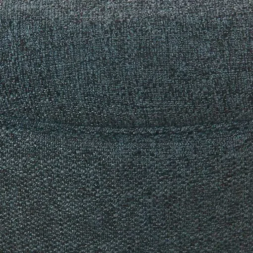 Navy Upholstered Round Storage Ottoman