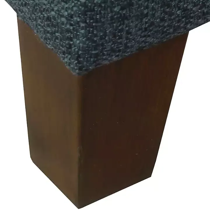 Navy Upholstered Square Storage Ottoman