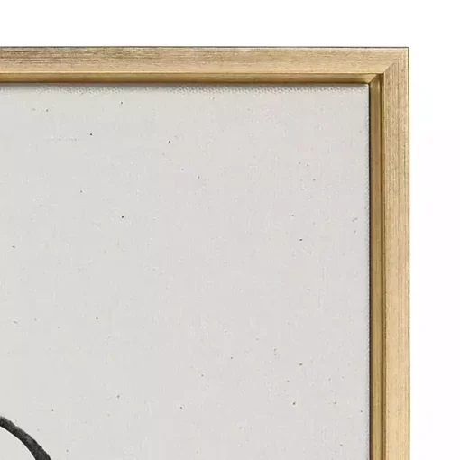 Neutral Circles Framed Canvas Art Prints, Set of 2
