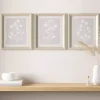 Neutral Floral Sprigs 3-pc. Framed Art Set