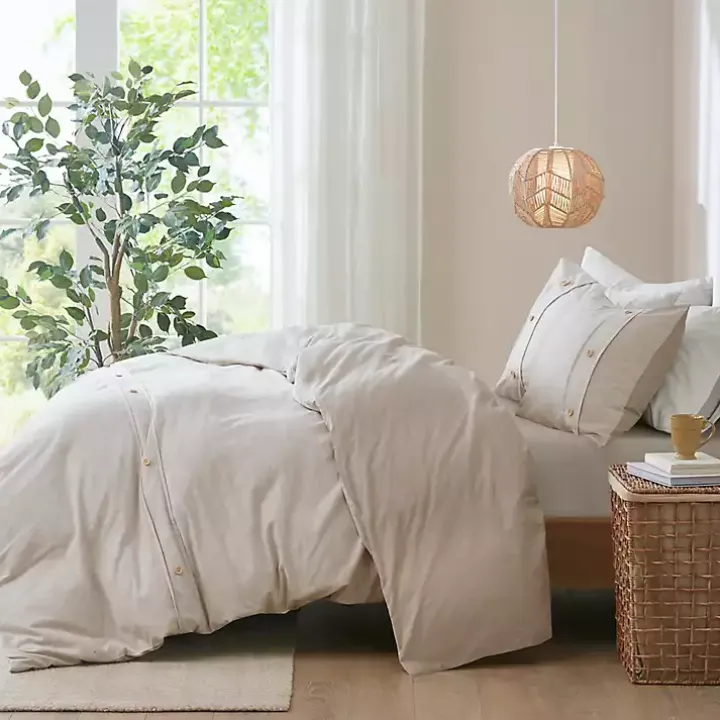 Neutral Oversized 3-pc. King Duvet Cover Set