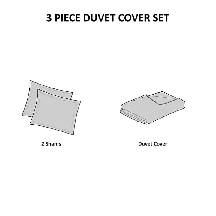 Neutral Oversized 3-pc. King Duvet Cover Set