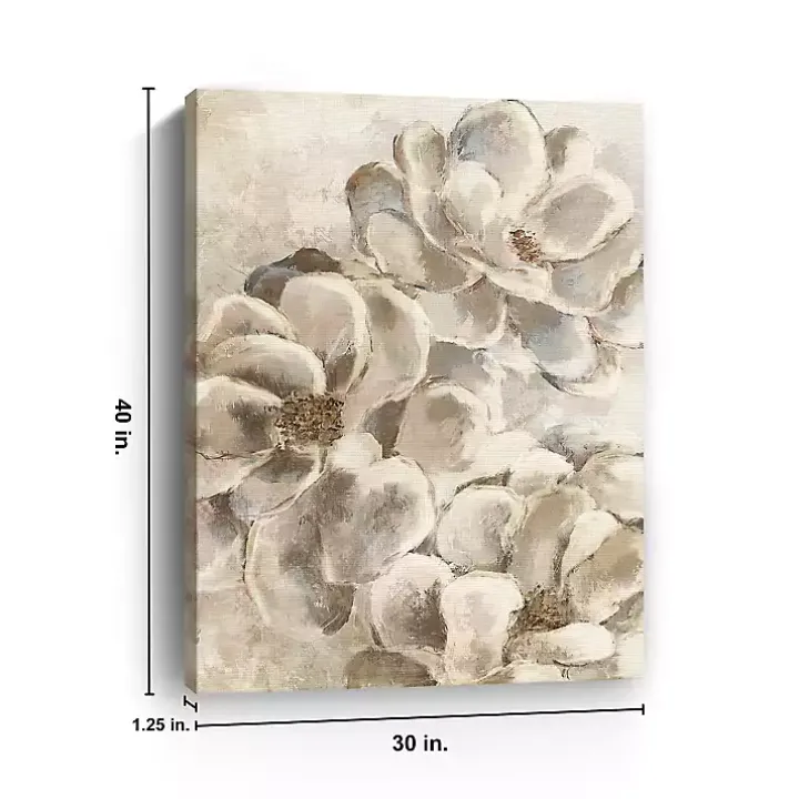 Neutral Petals Canvas Art Print, 30x40 in.