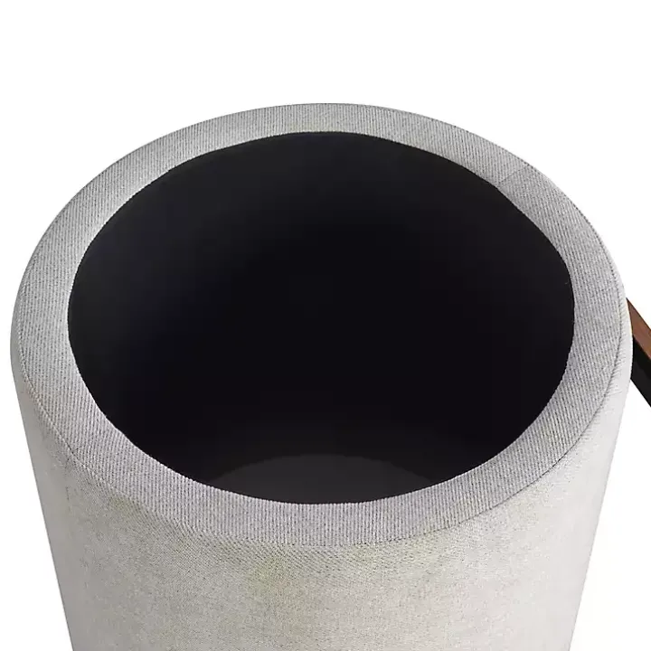 Neutral Upholstered Nesting Ottomans, Set of 2