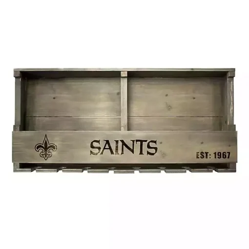 New Orleans Saints Reclaimed Wood Bar Shelf