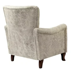 Nicola Beige Linen Upholstered Armchair