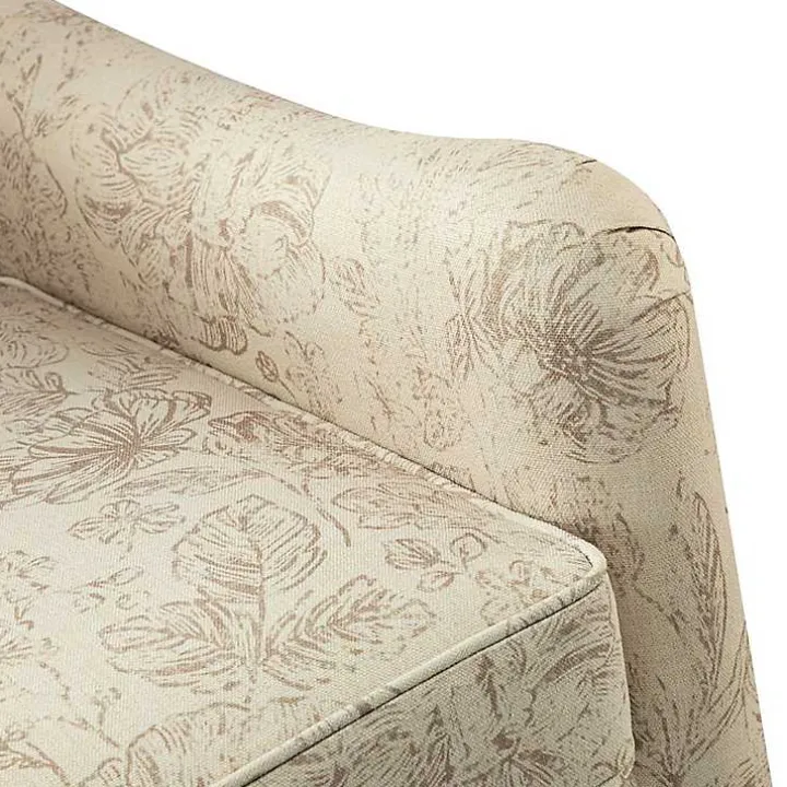 Nicola Beige Linen Upholstered Armchair