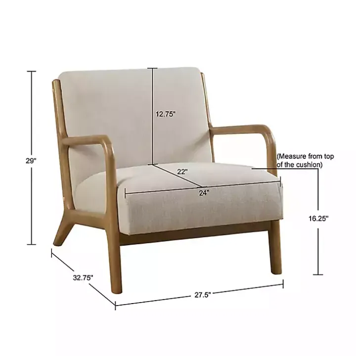 Nolan Cream Lounge Accent Chair