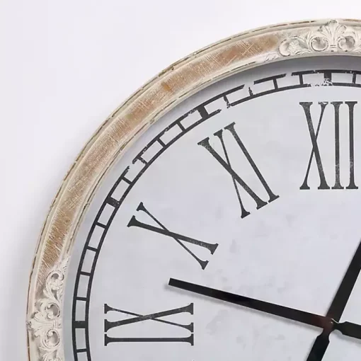 Norah Distressed Wood Wall Clock