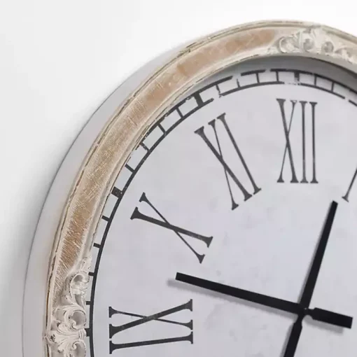 Norah Distressed Wood Wall Clock
