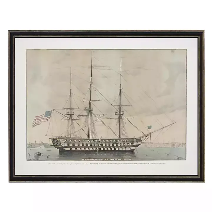North Carolina United States Ship Framed Art Print