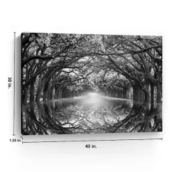 Oak Alley Reflection Giclee Canvas Art Print