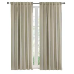 Oatmeal Baxter Blackout Curtain Panel, 84 in.