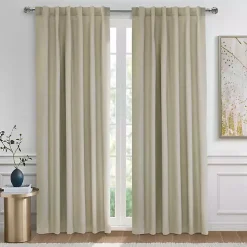 Oatmeal Baxter Blackout Curtain Panel, 84 in.