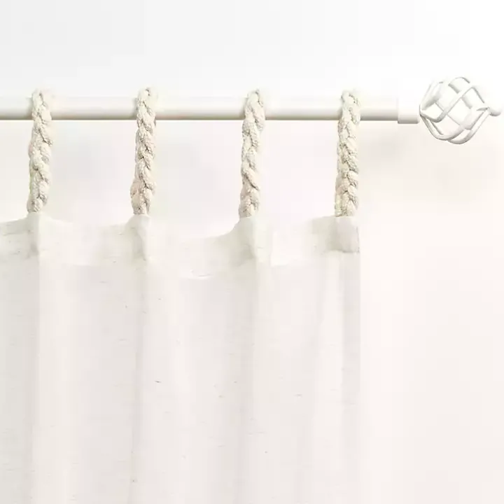 Oatmeal Braided 2-pc. Curtain Panel Set, 96 in.