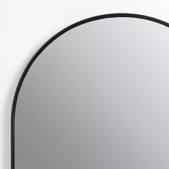 Oblong Black Nouveau Linear Wall Mirror