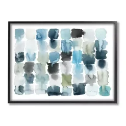 Ocean Inspired Abstract Tiles Framed Art Print