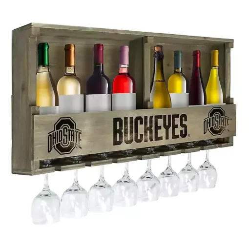 Ohio State Reclaimed Wood Bar Shelf