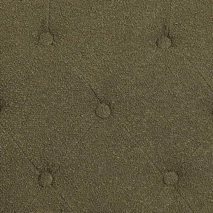 Olive Green Boucle Tufted Chair & Ottoman Set