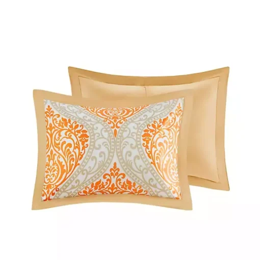 Orange Damask 5-pc. California King Comforter Set
