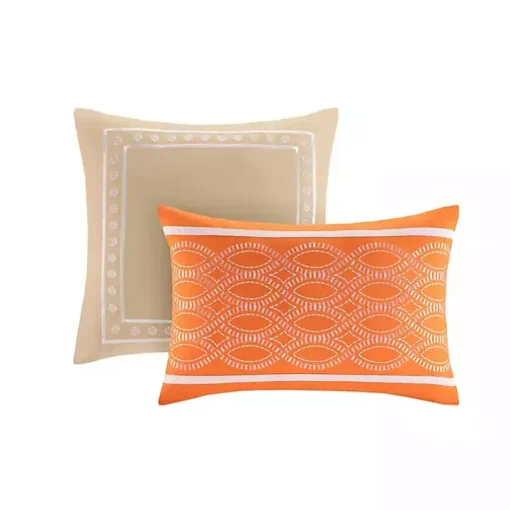Orange Damask 5-pc. California King Comforter Set
