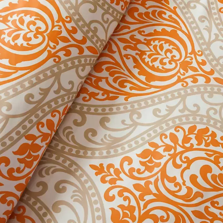 Orange Damask 5-pc. California King Comforter Set