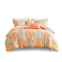Orange Damask 4-pc. Twin/Twin XL Comforter Set