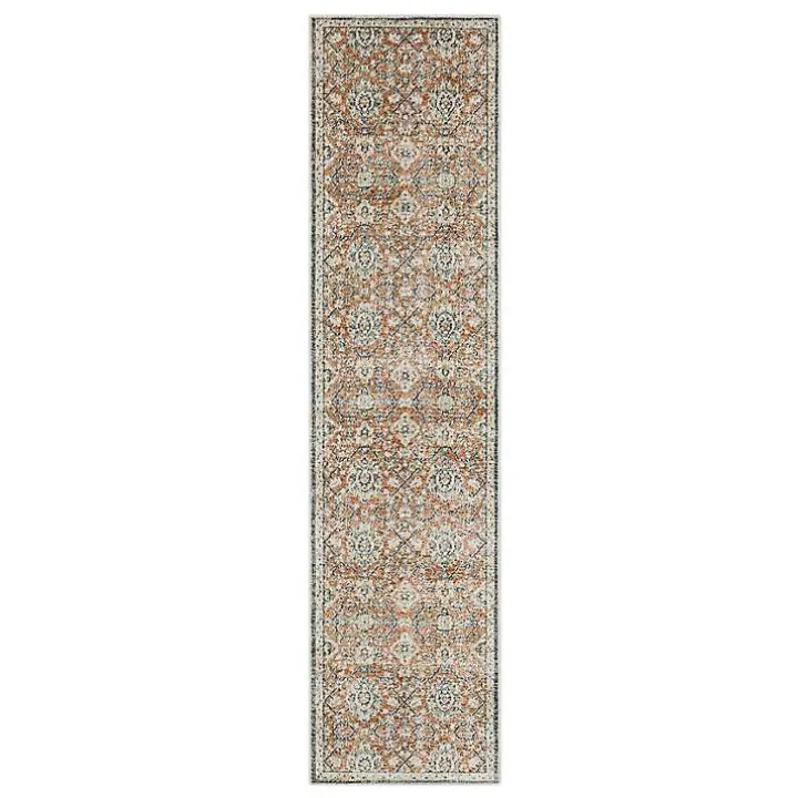 Orange Granary Floral Runner, 2x8